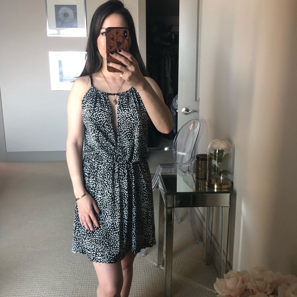 SOLD- F21 Black & White Pattered Dress